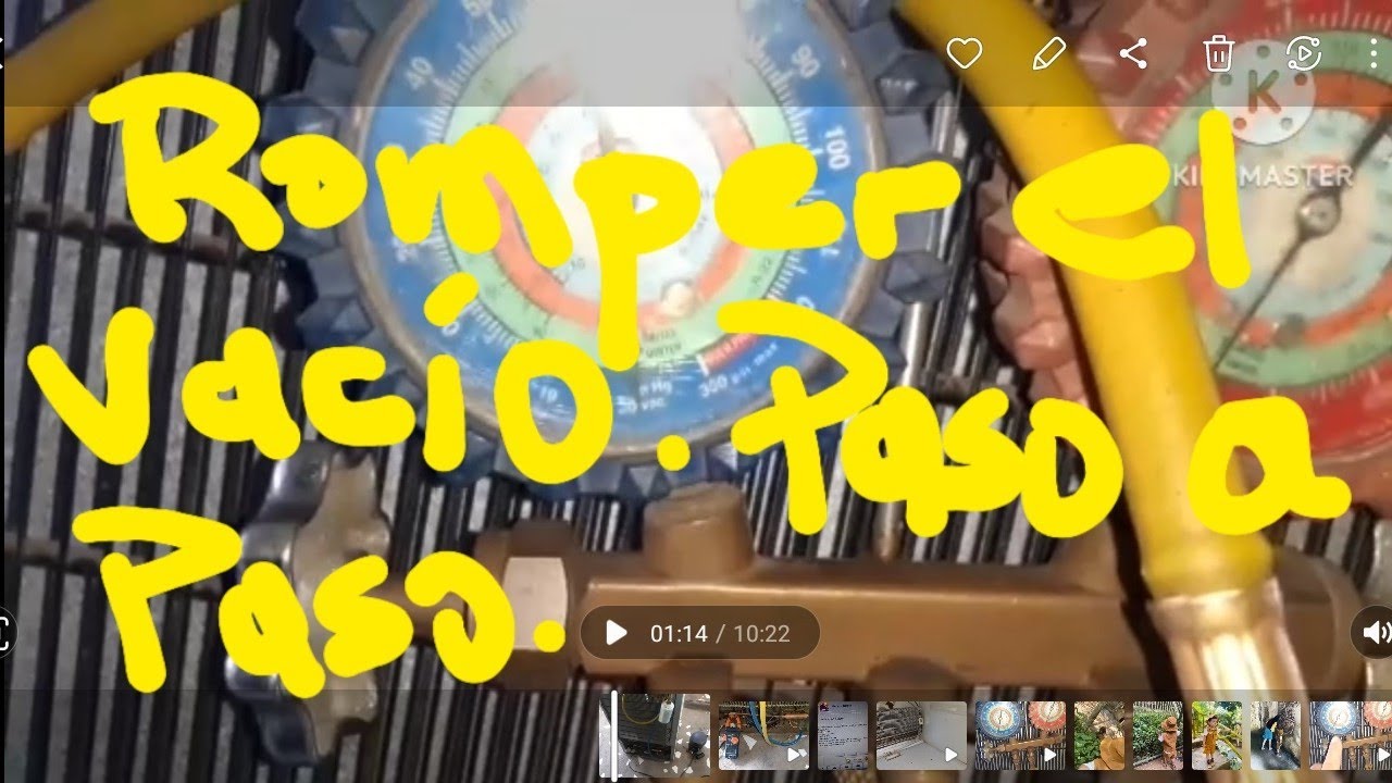 ☆Como se rompe  el vacio☆ Y carga completa de gas R-134a☆