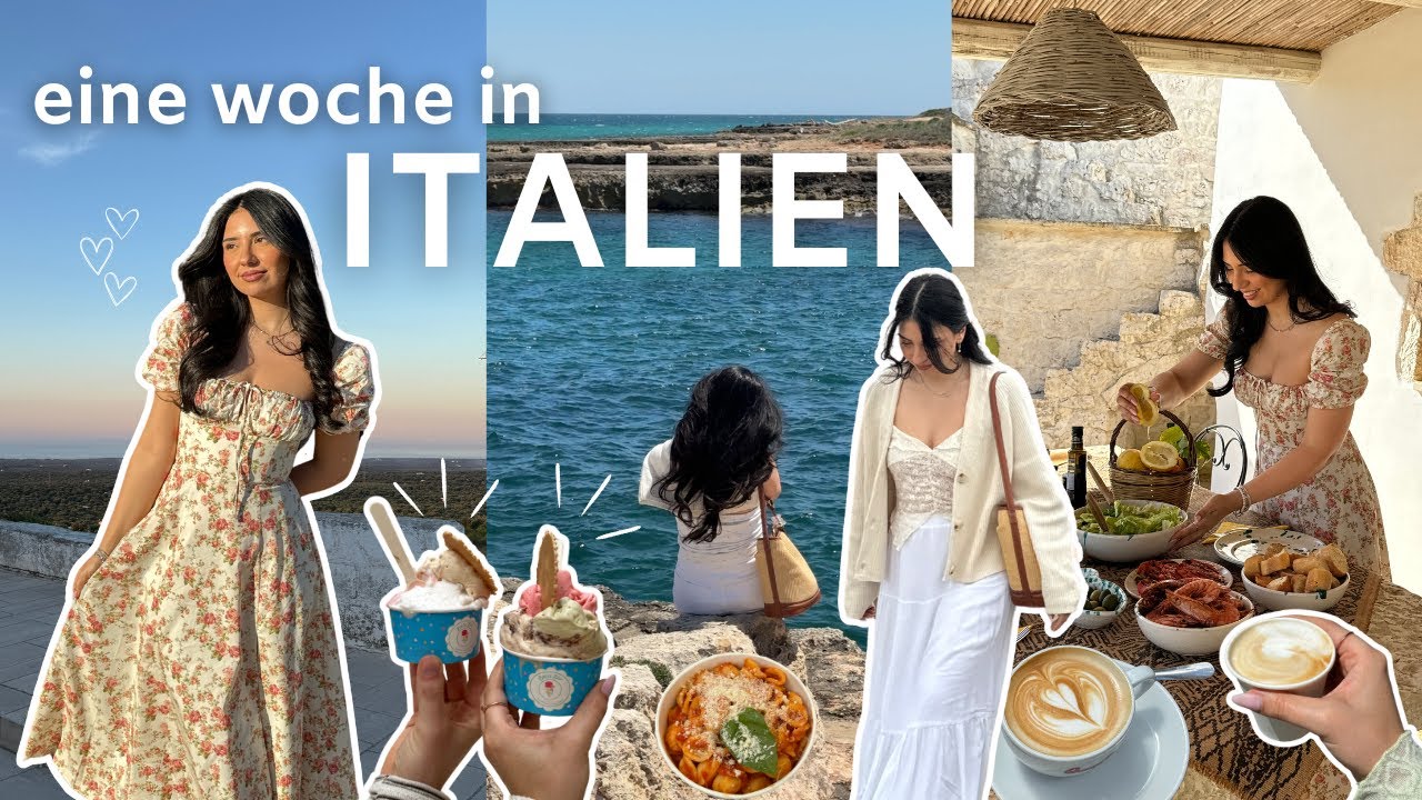 italien vlog (puglia) 🇮🇹 food spots, strandtag, ostuni, wochenmarkt, countryside, alberobello