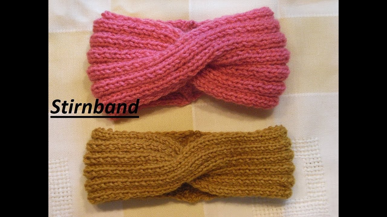 140* Stirnband stricken mit Zopf auch für Anfänger**Tutorial Handarbeit