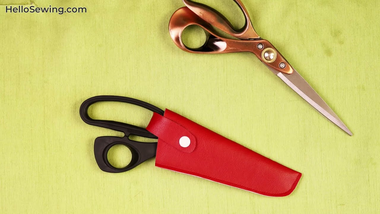 DIY Leather Scissors Pouch with just 1 seam | 5 minutes Scissors pouch with free pattern