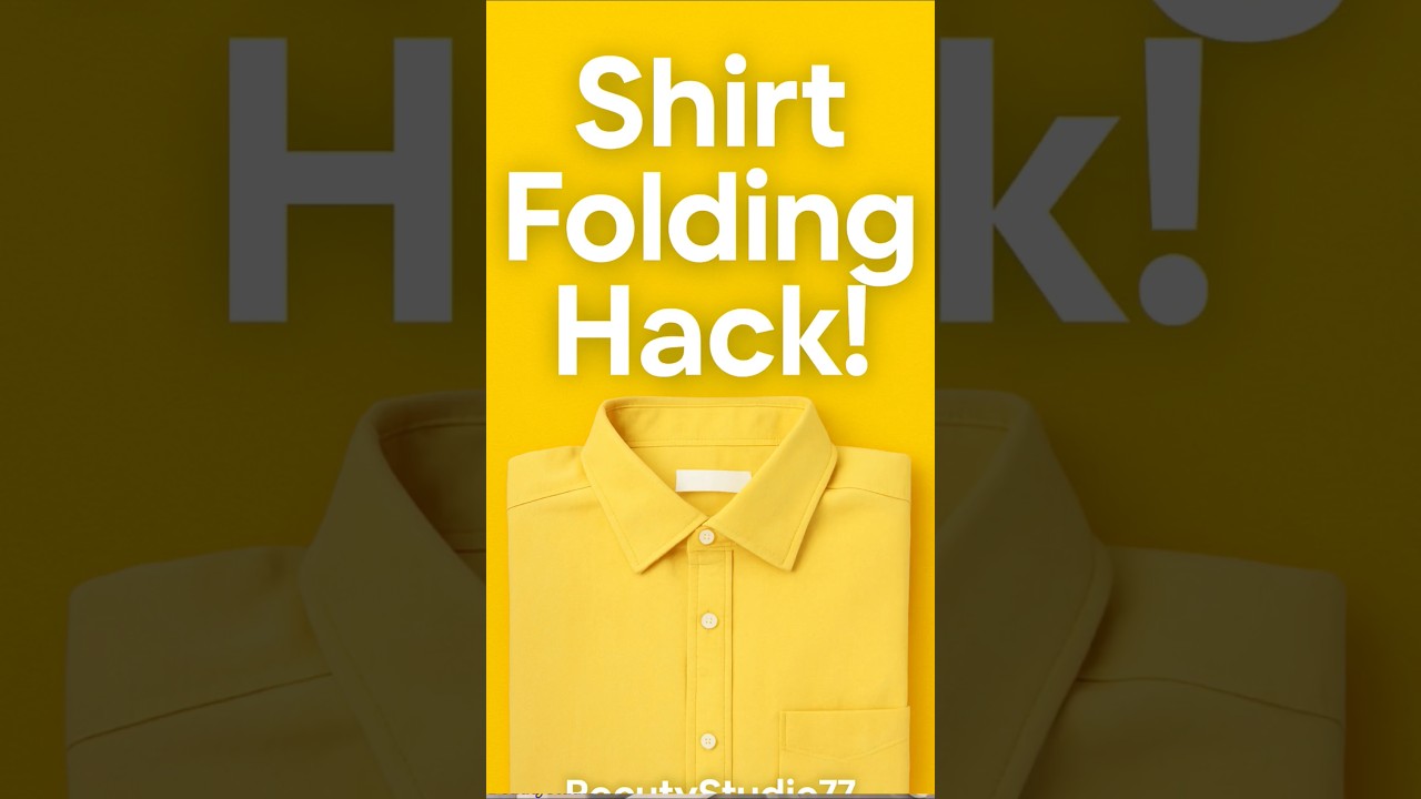 How to Fold Shirts Perfectly in 5 Seconds! #Organize #wardrobehacks #spacesaving