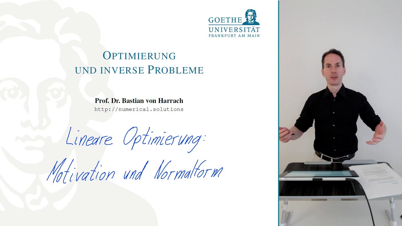 OIP 3.1.1 Lineare Optimierung: Motivation und Normalform