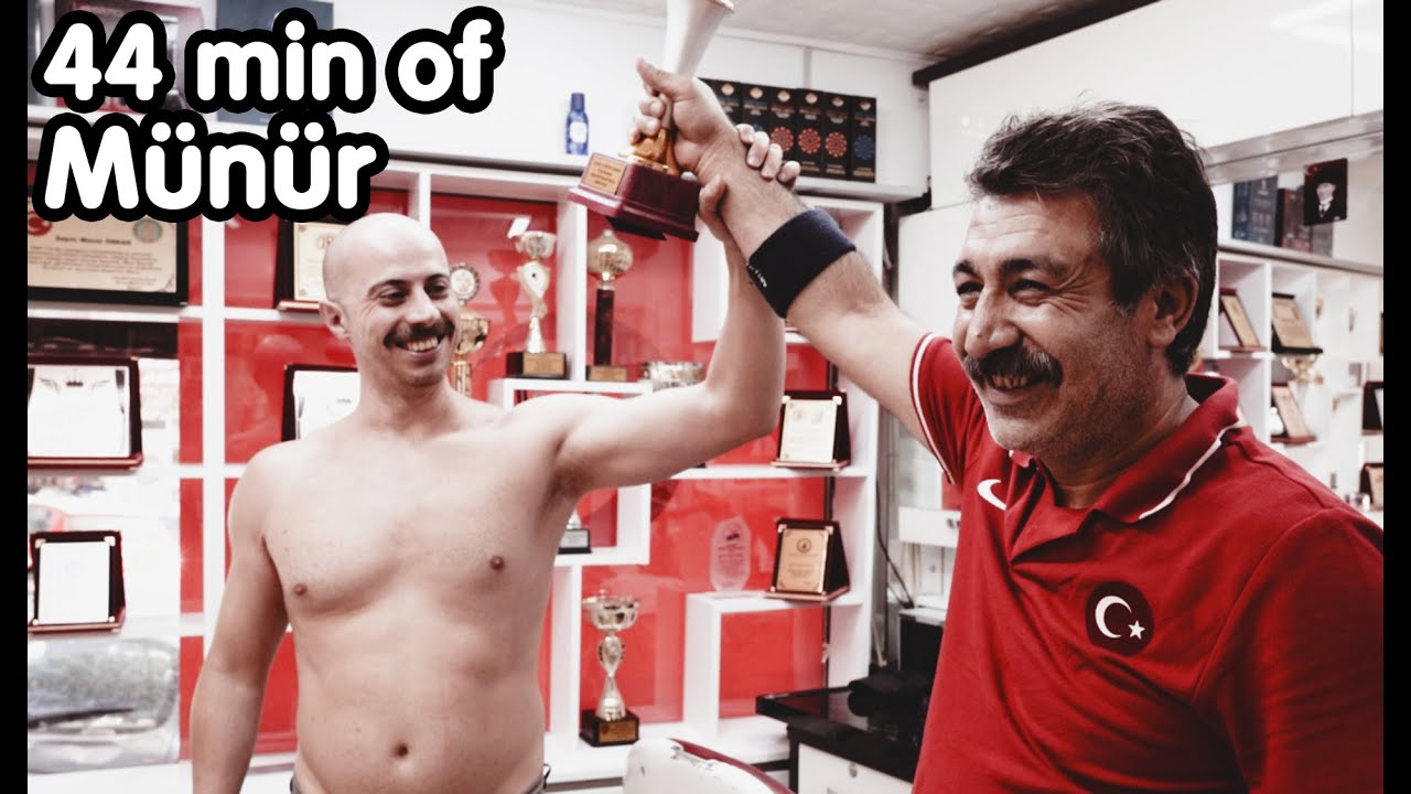 Munur for 44 min 🤩 ASMR BARBER MASSAGE with HEAD and FACE SHAVE