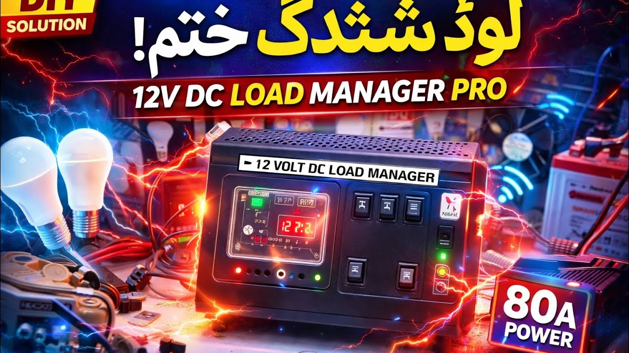 Load Shedding Se Nijaat!⚡12V DC Load Manager Pro💯 | 80A DC Power + Smart Battery Charger #subscribe 