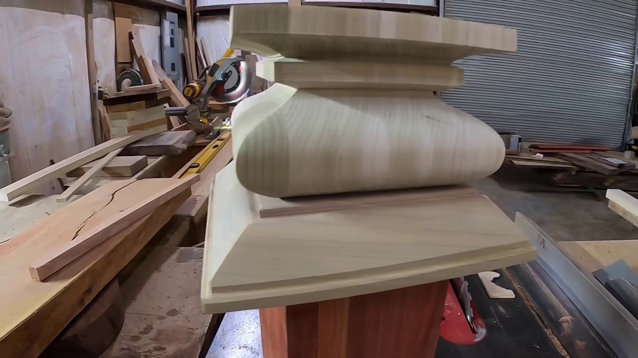 Gluing up a table leg blank. Pedestal how to