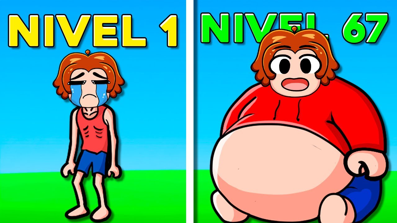 Pasé de FLACO a GORDO EXTREMO en Roblox   🍔😈