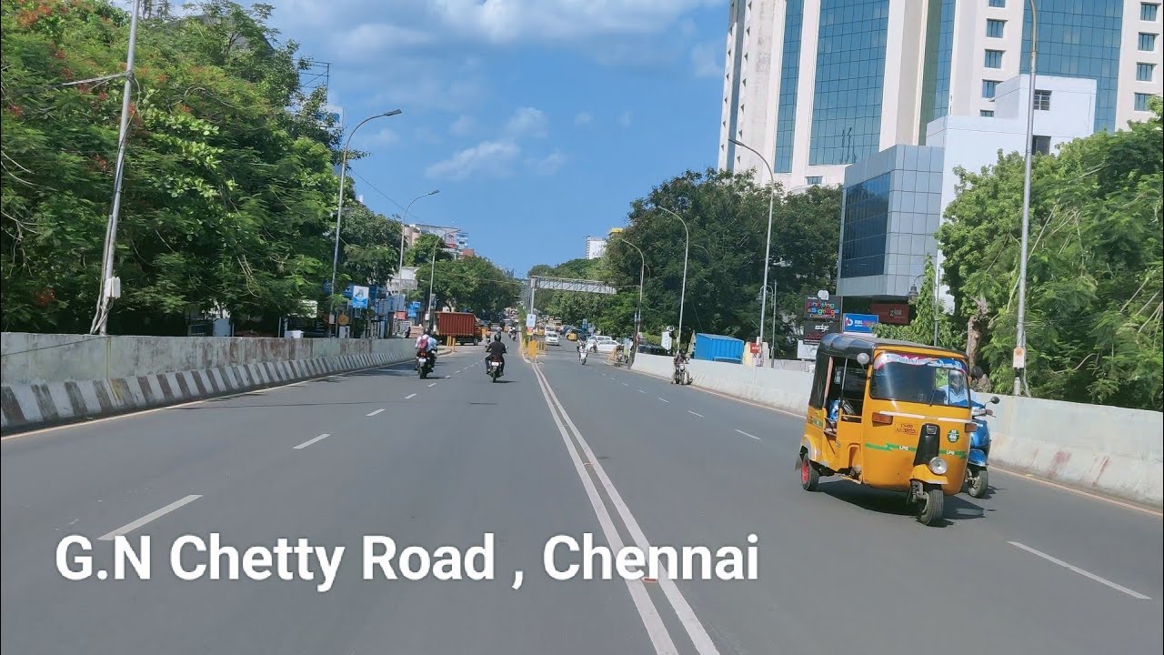 T Nagar GN Chetty road | Chennai city view | 4k video | route 360