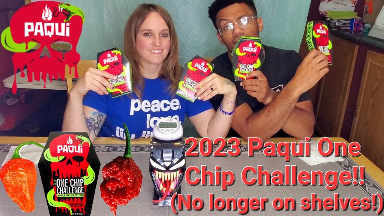 2023 PAQUI ONE CHIP CHALLENGE X 2! NO LONGER ON SHELVES!! CAROLINA REAPER & NAGA VIPER PEPPERS