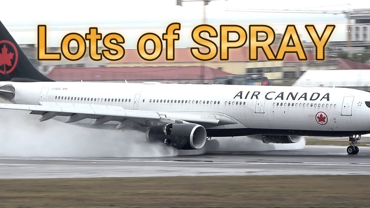 Compilation of Amazing Spray Effect on Landing & Take Off!
