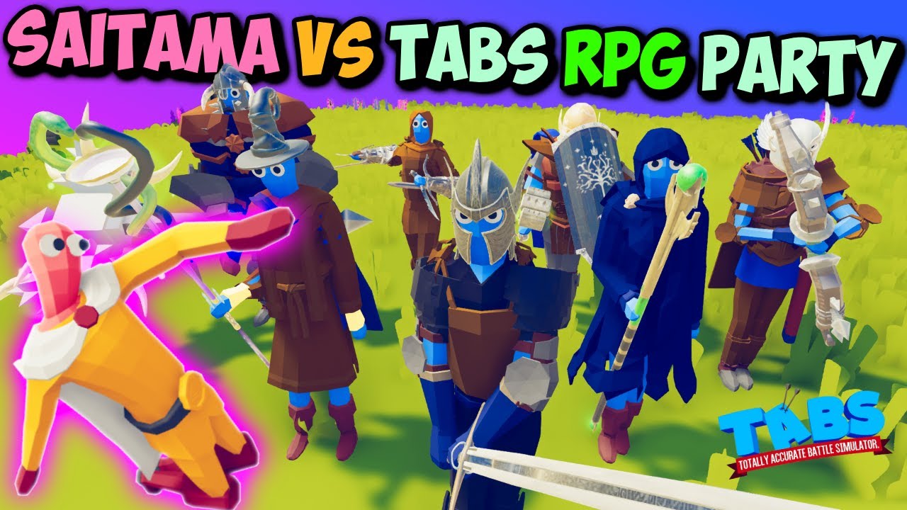 Saitama vs RPG TABS Units Party - TABS MODS GAMEPLAY