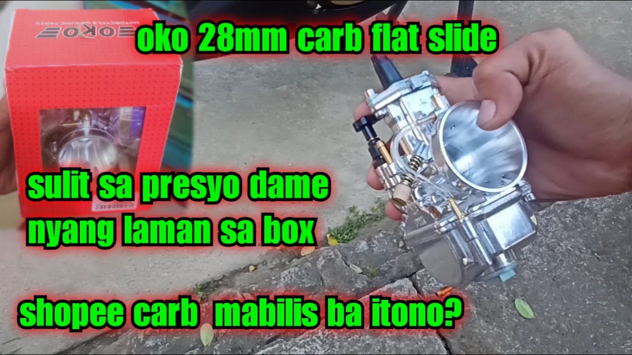 Oko 28mm flat slide [ shopee carb ] install and tunning carb to raider 150 | ka smot motoph |