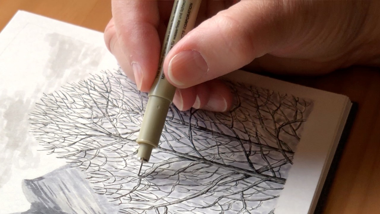 Sketching a Stunning Leafless Tree