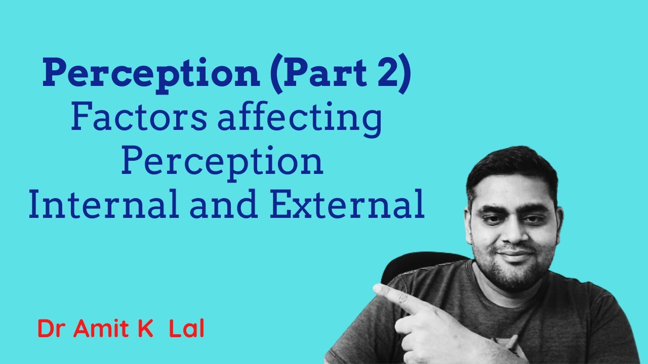 Factors Affecting Perception | Internal and External factors