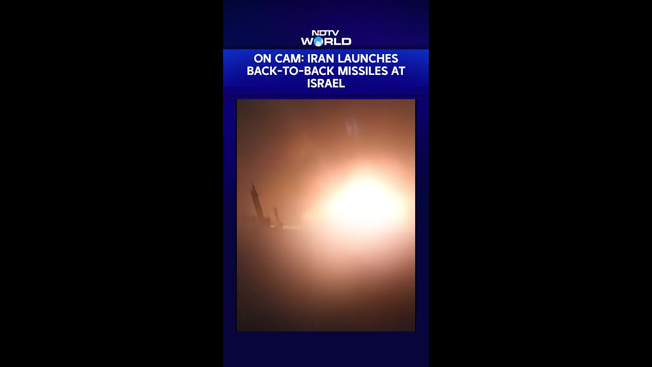Iran Attacks Israel | Tehran Launches Back-To-Back Missiles Into Israeli Territory: On Cam