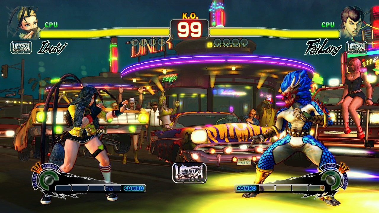 Ibuki vs Fei Long Street Fighter 4!