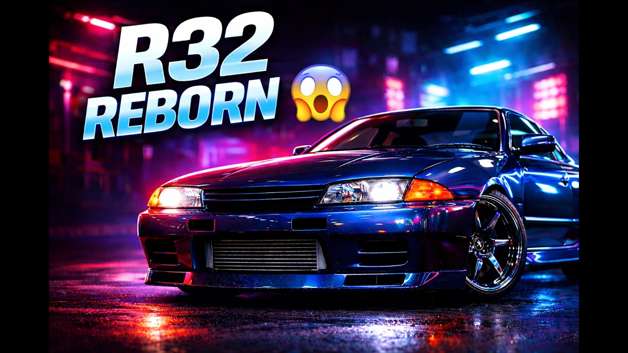 Nissan Skyline R32 Reborn 😱 | From Scrap to JDM Royalty #NissanSkyline#SkylineR32#JDM #RustToRoyal