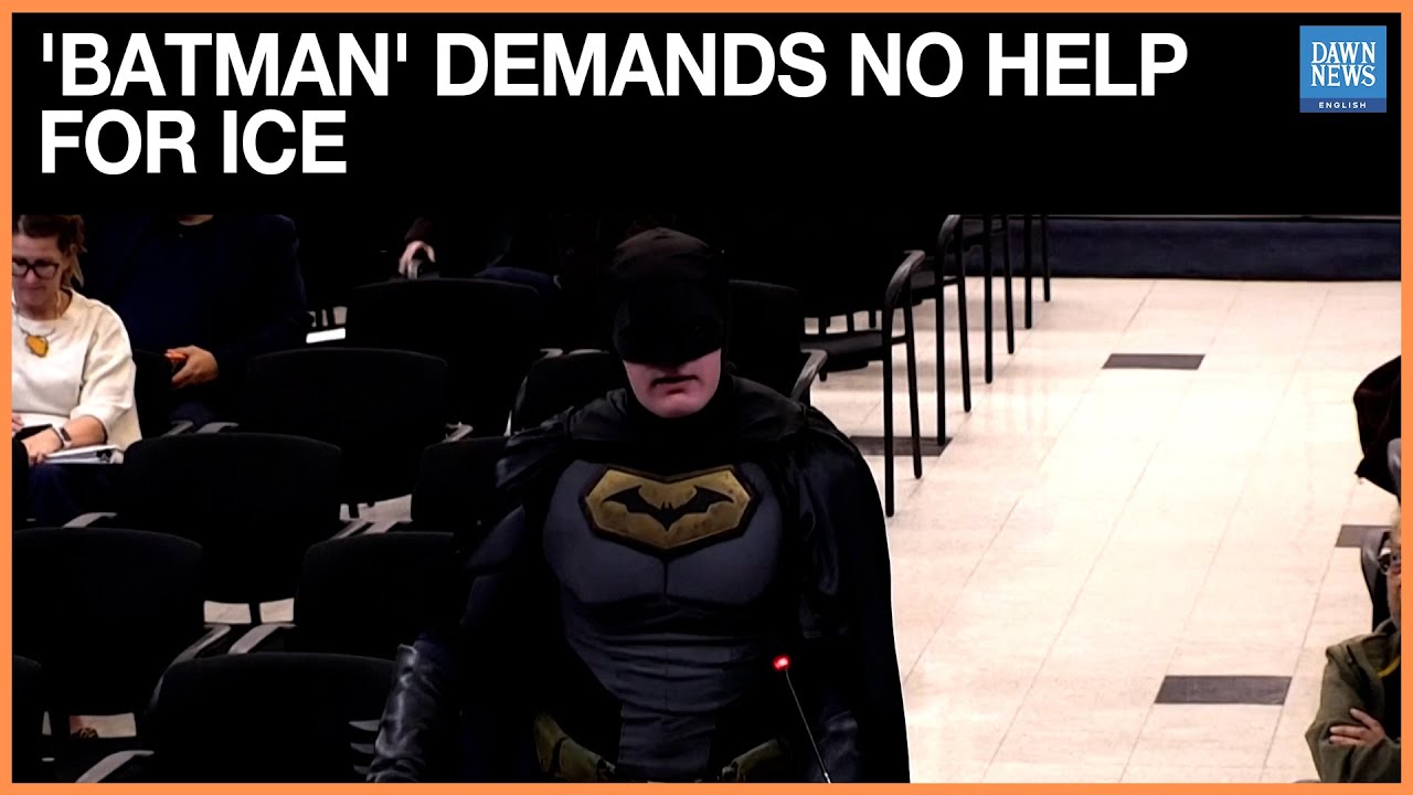 'Batman' Goes To US City Council Meeting, Demands No Help For ICE | Dawn News English