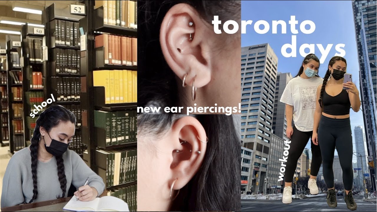 getting new EAR PIERCINGS! pain + healing process // toronto diaries