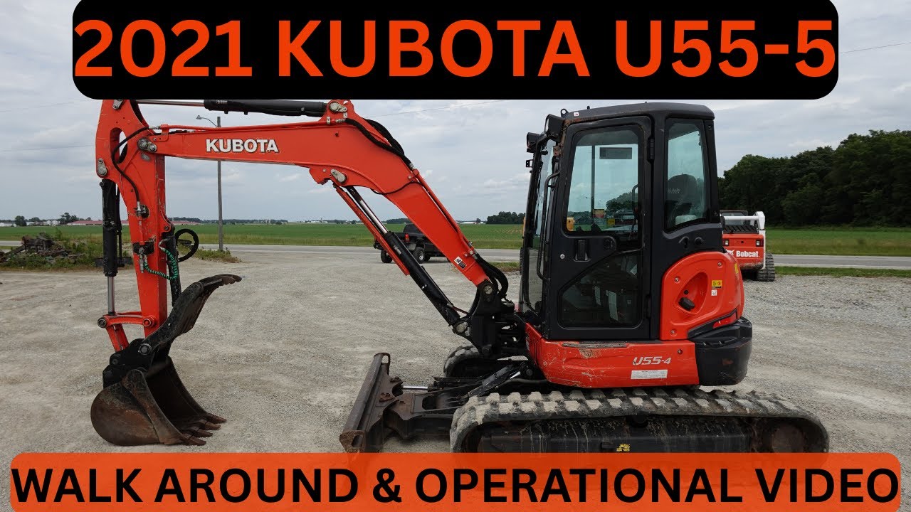 2021 Kubota U55 4 Excavator Walk Around & Operational Video     $48,900