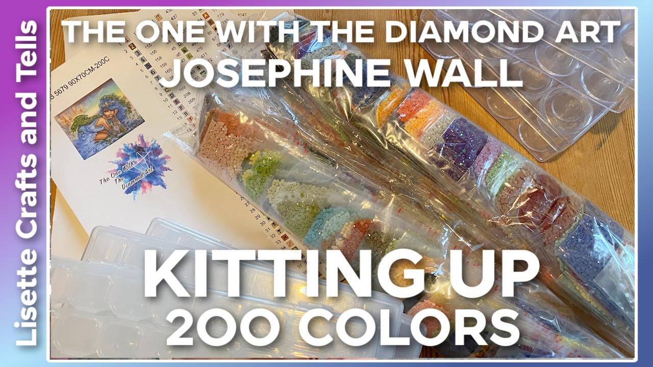Kitting up 200 colors Josephine Wall from The One With The Diamond Art - trying new storage system.