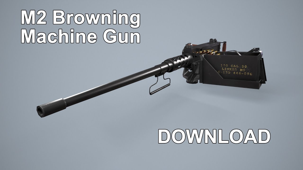M2 Browning Machine Gun 3D Model (73)