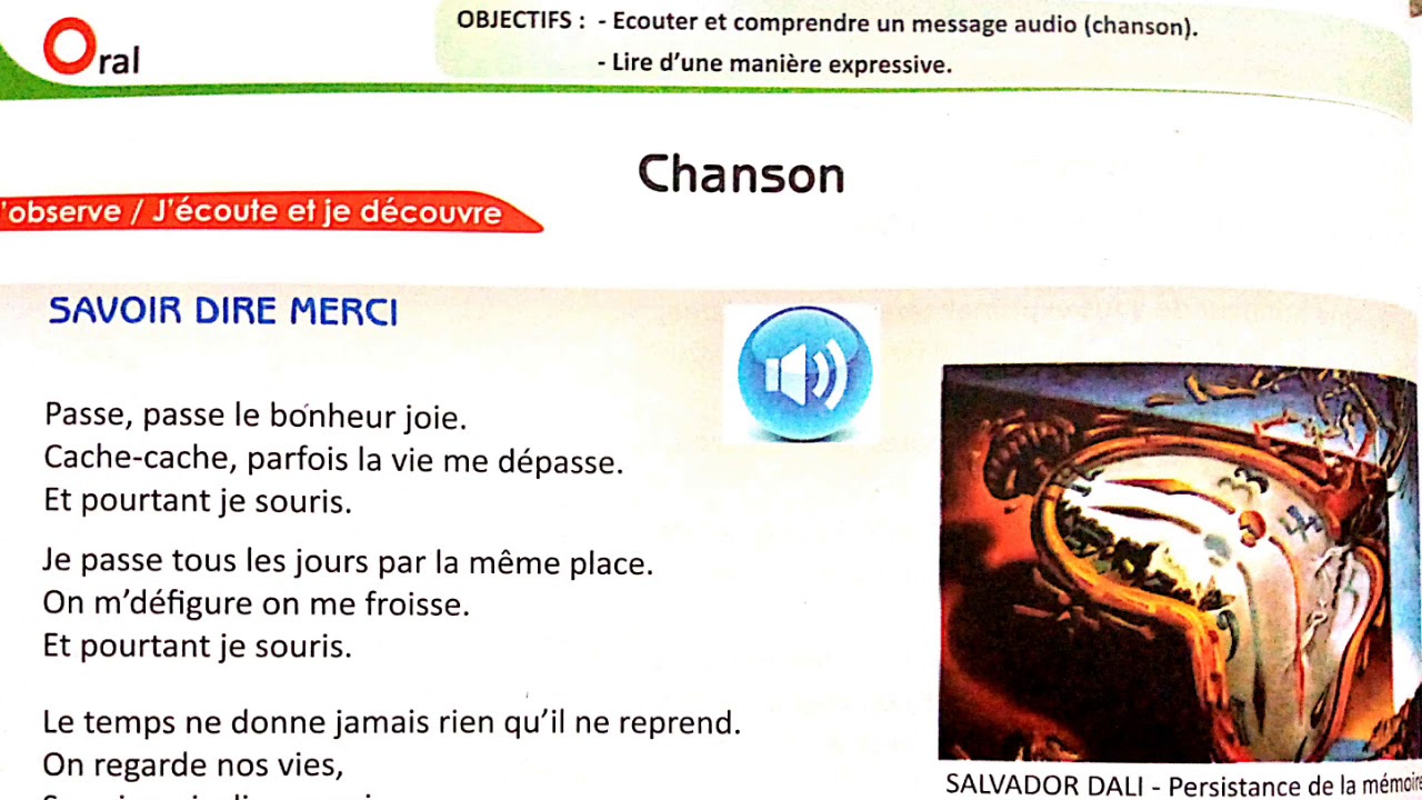 Oral: chanson p:42 