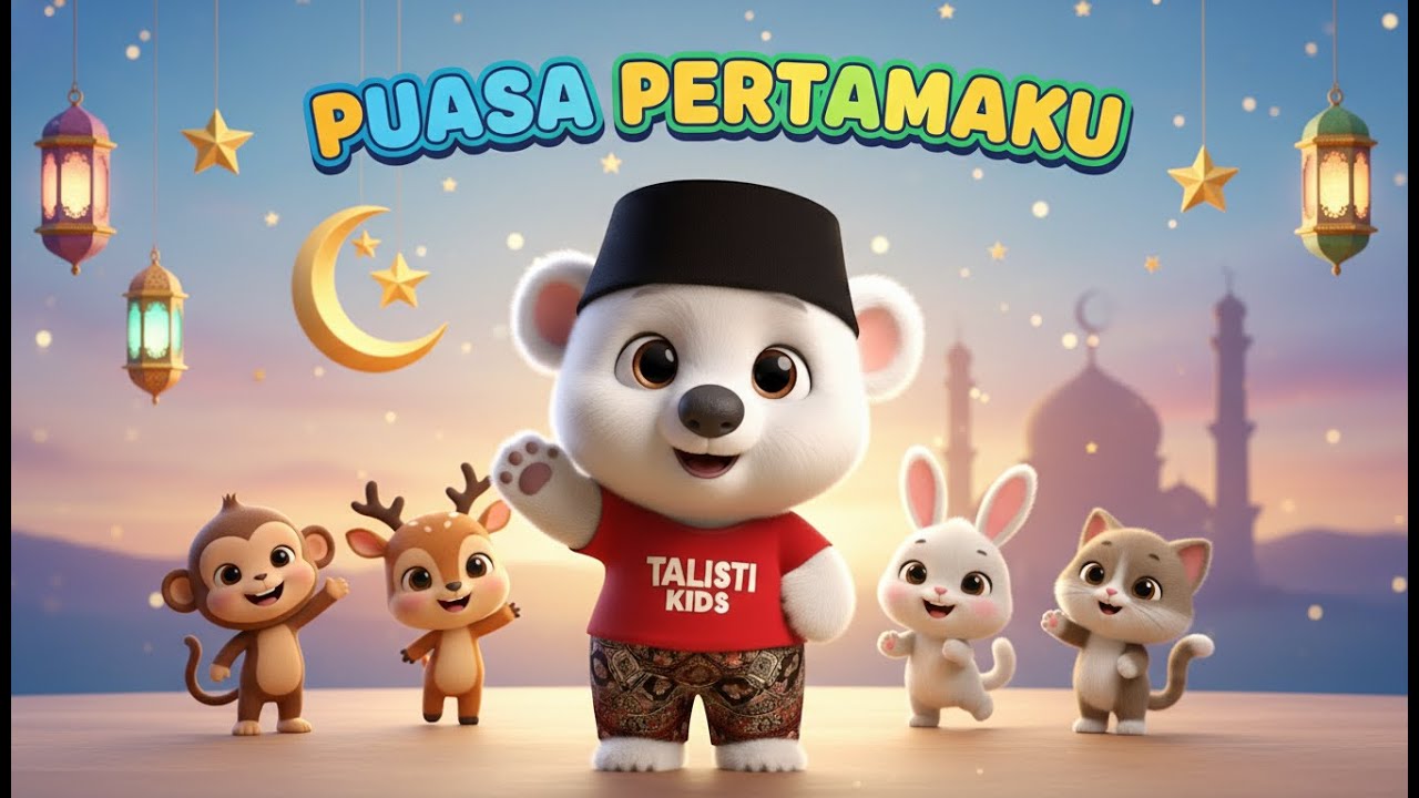 PUASA PERTAMAKU Lagu Anak Islami Ceria 🐻🌙 | Belajar Puasa Ramadhan