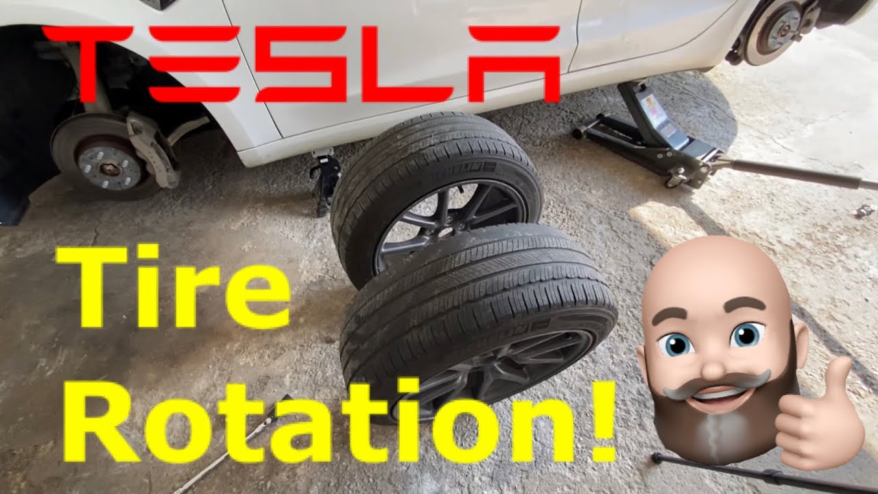 How to Rotate the Tires on a Tesla.  Do it yourself to save time and money!