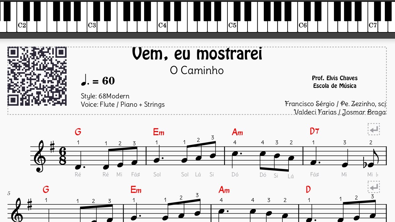 🎼 Vem, eu mostrarei - O caminho - 149 - Tutorial Partitura Fácil 2