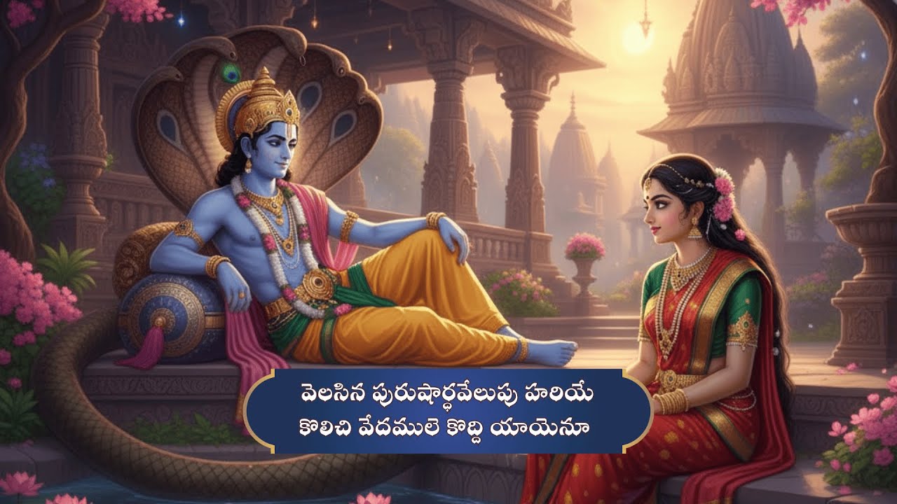 శ్రీ హరియే పరమార్థమని తెలిపే అద్భుతమైన పాట వెలసిన పురుషార్ధ వేలుపు హరియే  #devotionalsongs #vcvlogs