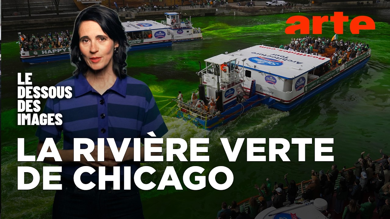 Saint Patrick : à Chicago, la rivière se teint en vert - Le dessous des images - ARTE