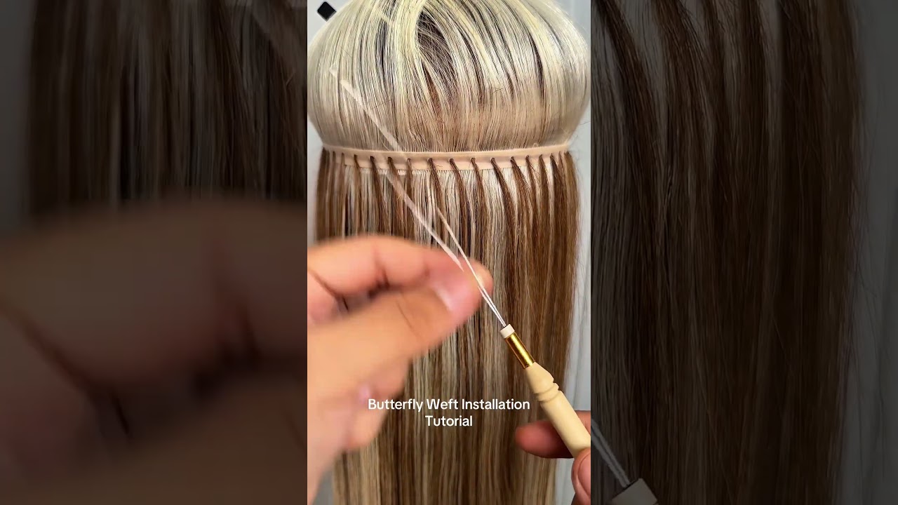 Butterfly Weft Hair Extension Installation - No Damage! - No Glue! - No Sewing Required! #hair