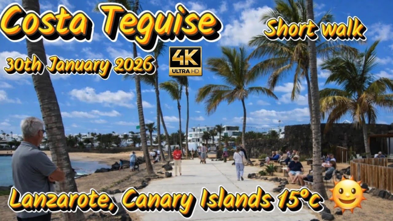 Costa Teguise Lanzarote, short walk along the beach from Baja De Los Charco To Playa De Las Cucharas