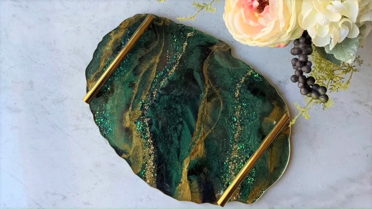 Потрясающий поднос из смолы своими руками #functionalArt