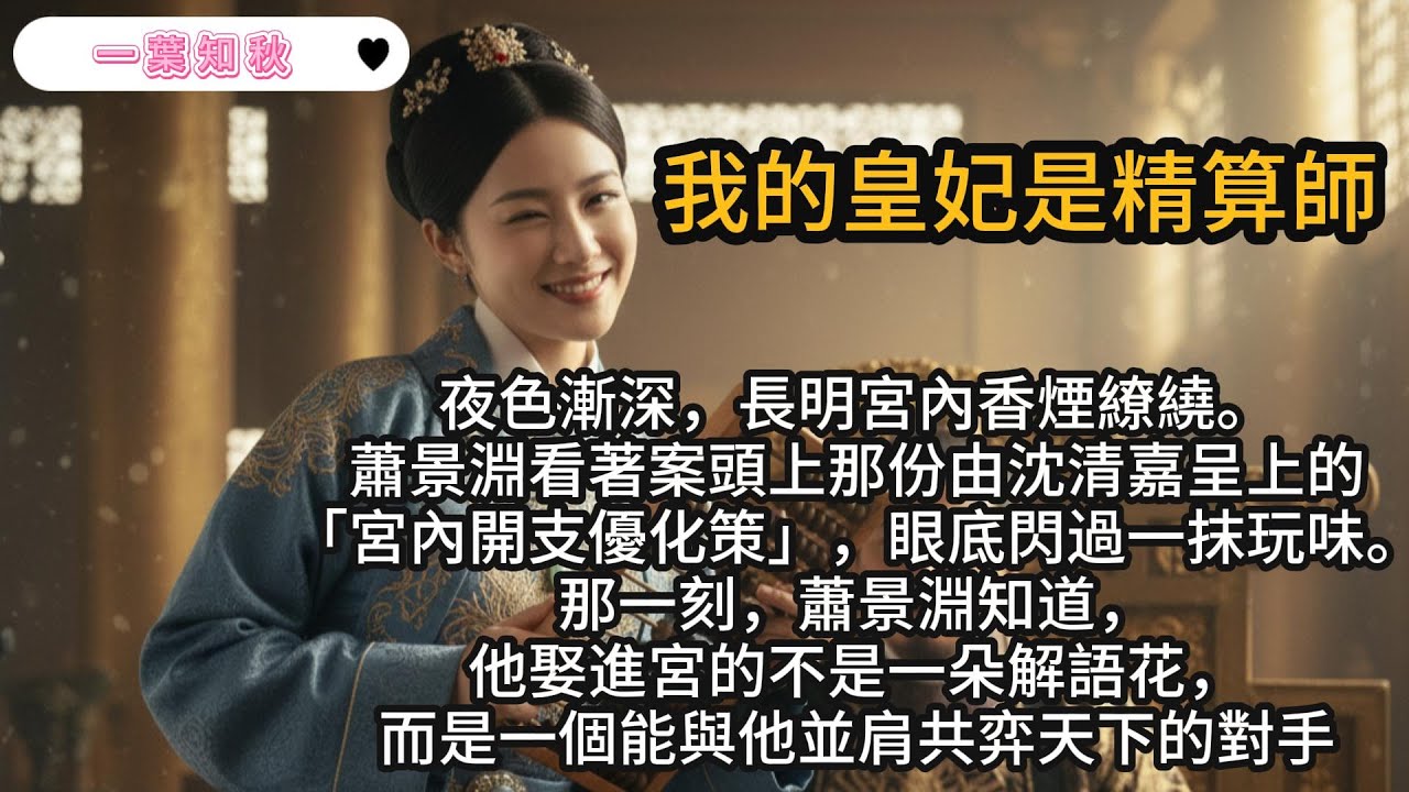 她手中握著最強大的武器——那是來自未來的、足以顛覆這個時代的智慧與意志。她會是皇妃，但絕不僅僅是皇妃。她要的，是與這位帝王平起平坐，共覽這萬里江山#言情小說 #小說 #爽文 #穿越 #一口氣看完