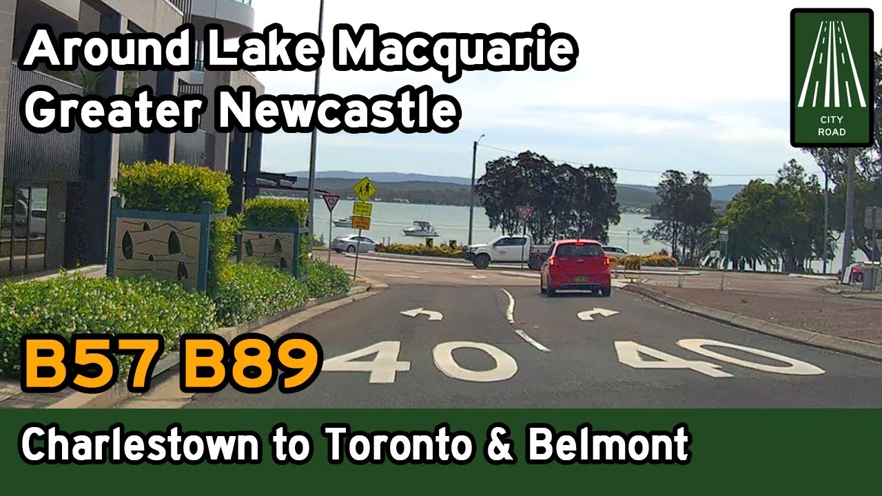 Driving around Lake Macquarie (Greater Newcastle) – Charlestown, Toronto, Cardiff, Belmont [4K]