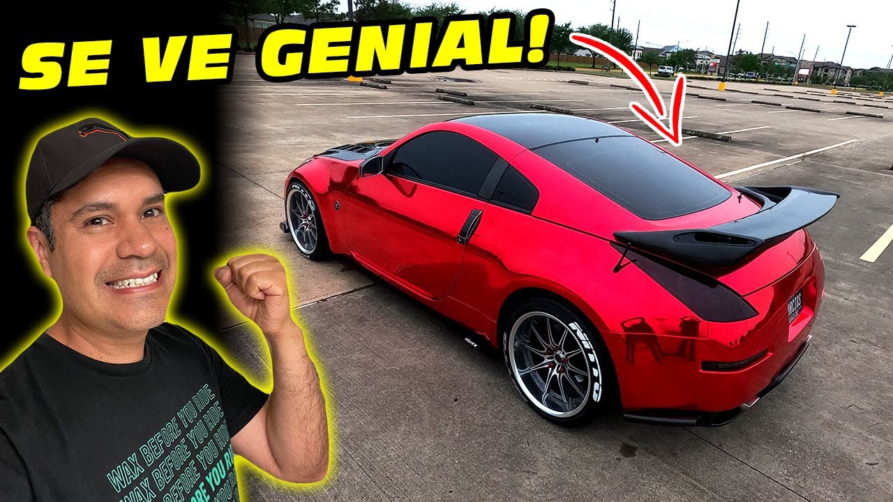 350Z Instalacion de vinil COMPLETO Rojo Cromo WRAP TECKWRAP
