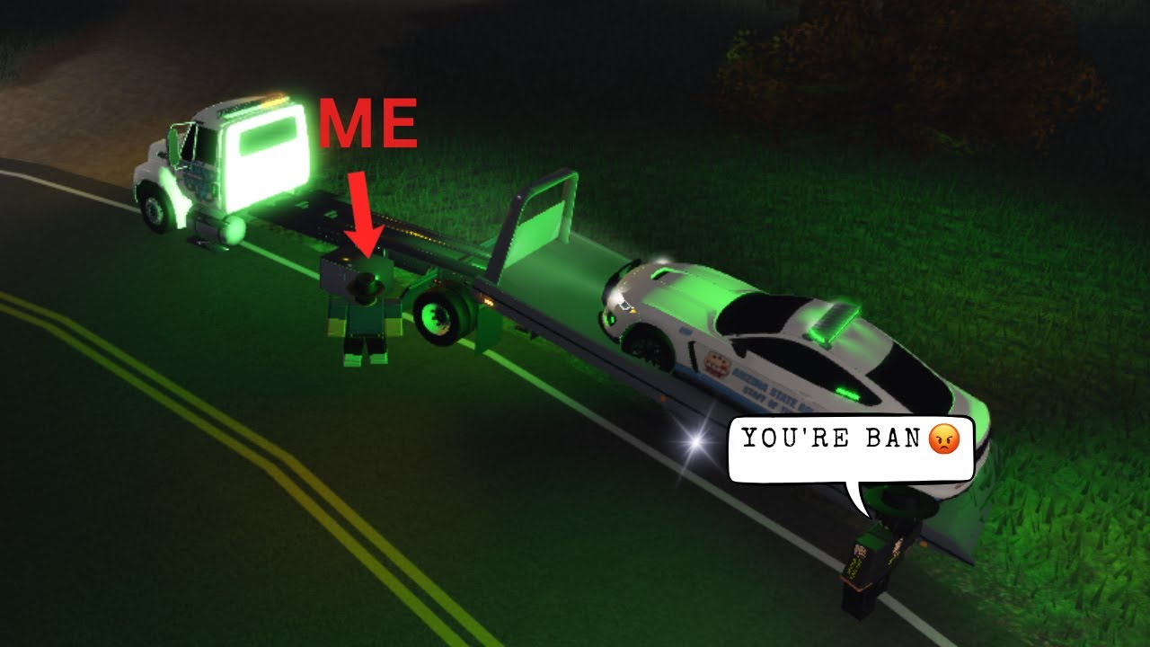 Trolling ERLC mods by towing their car