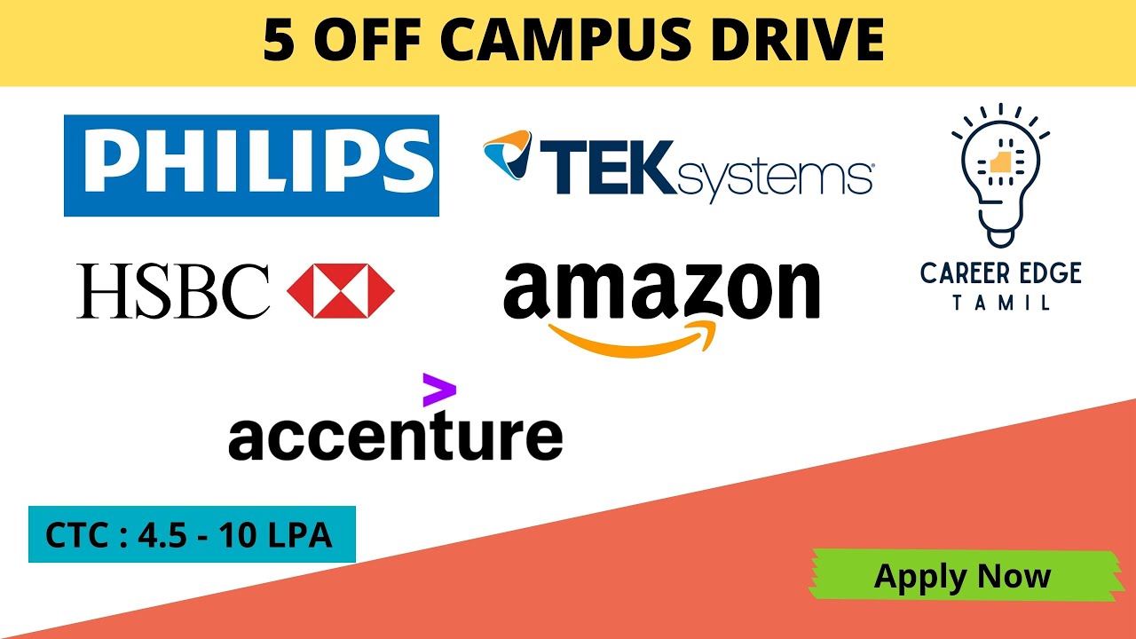 Accenture | Philips | Tek System | HSBC | Amazon | Tips to crack drive | Career Edge Tamil | 5🔥
