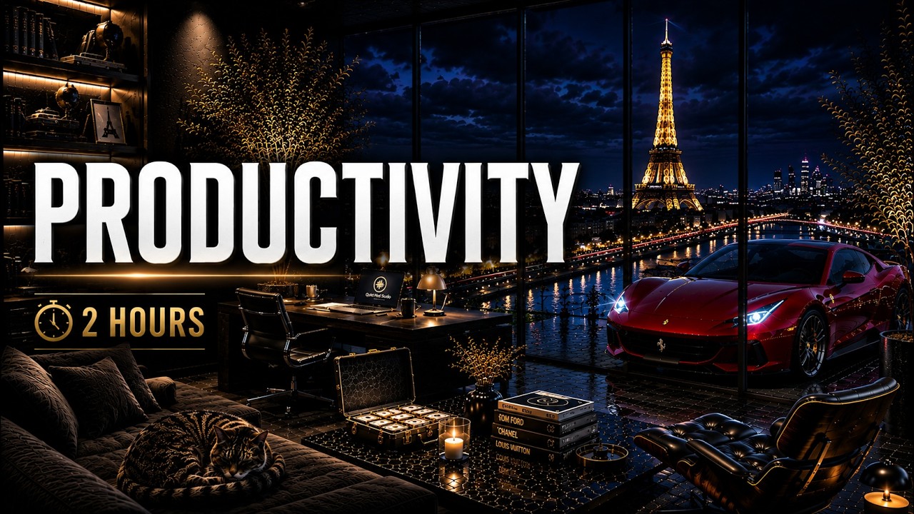 Paris Night Deep Focus Music | 2 Hours Productivity & Study Ambience