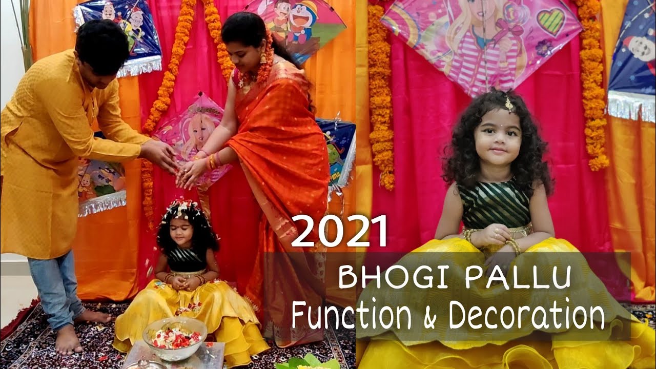 2021 Bhogi pallu function & decoration #bhogisnanam