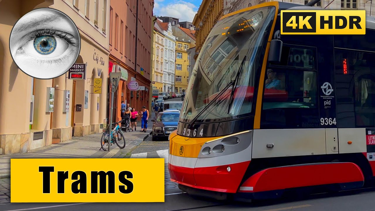 Prague Walking Tour on primary full of trams streets: Jindřišská, Vodičkova 🇨🇿 Czech Republic 4k HDR