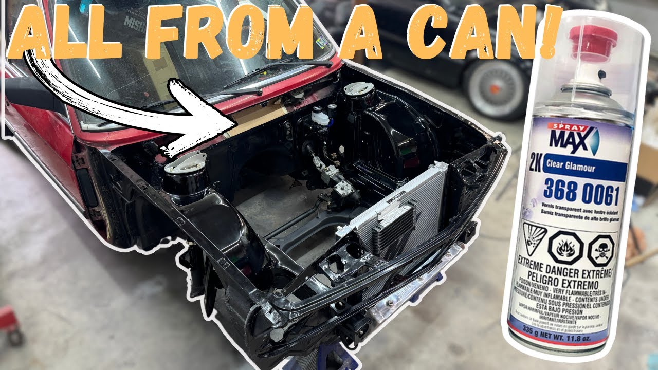 Painting a Engine bay with rattle cans (professional results)