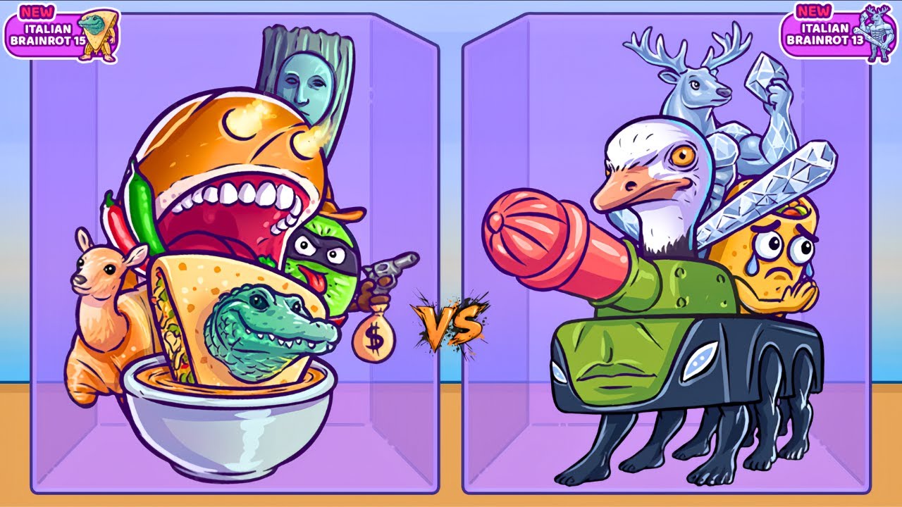 Merge Fellas ITALIAN BRAINROT 15 vs BRAINROT 13 ⁉️ Boss + Boss I New Update - Reaching Max Level!