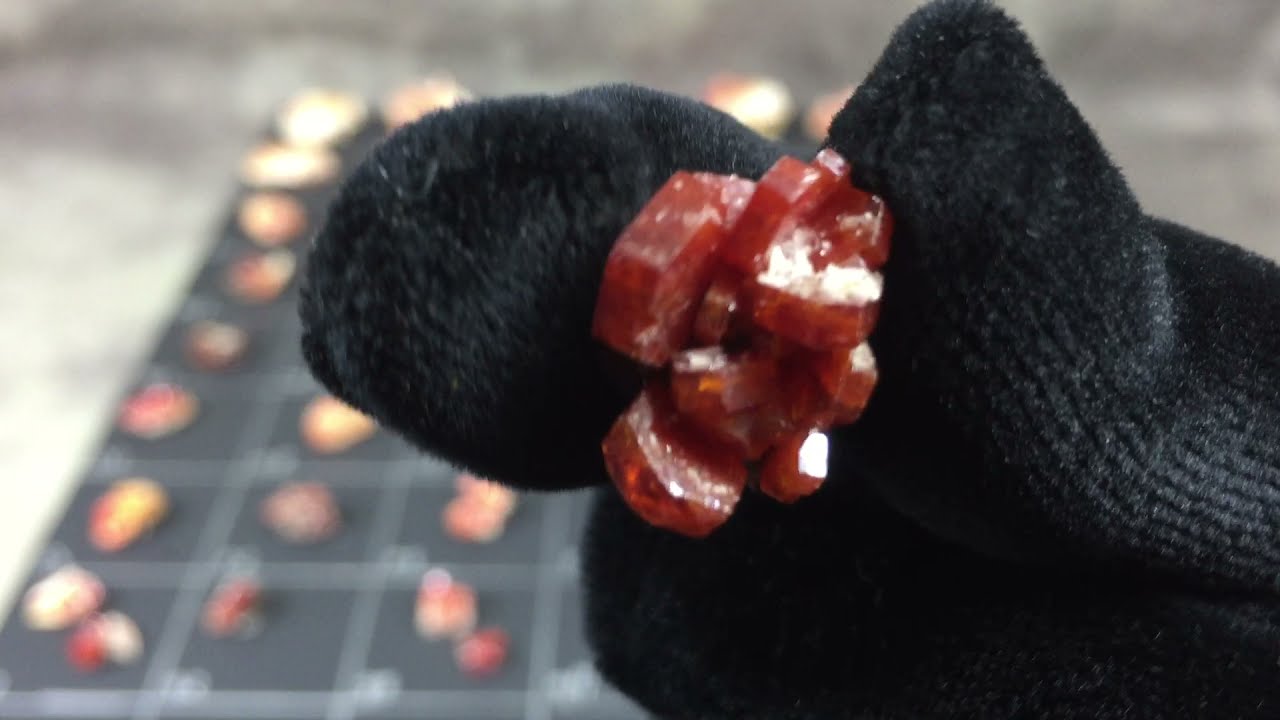 Vanadinite on Barite Clusters for sale at Healing Stones for You - Stones P1 thru Q7