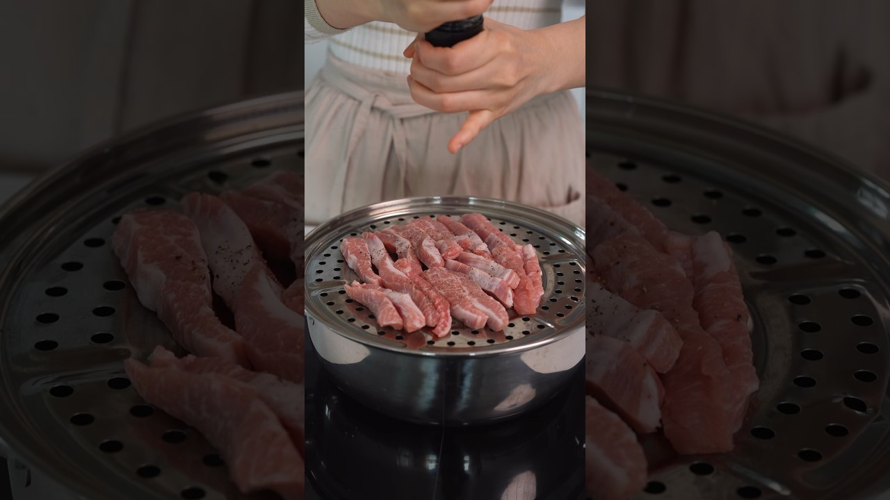 항정살 굽지말고 이렇게 드세요 담백하고 쫄깃쫄깃 건강한 항정 꽈리고추 찜