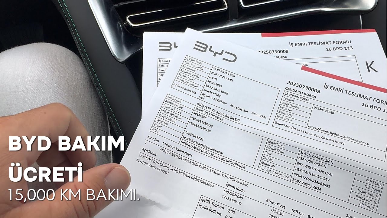 BYD BAKIM ÜCRETİ