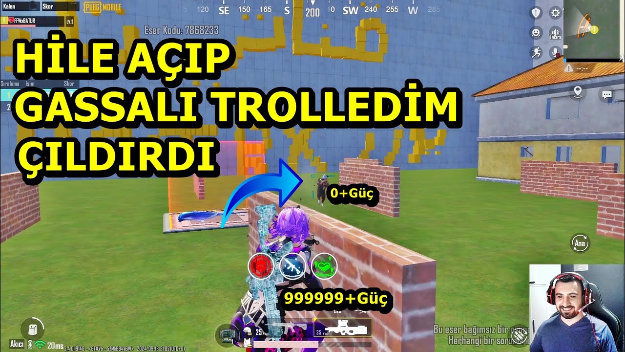 HİLE AÇIP GASSALI TROLLEDİM :D ÇILDIRDIII BATUR GAME PUBG MOBİLE
