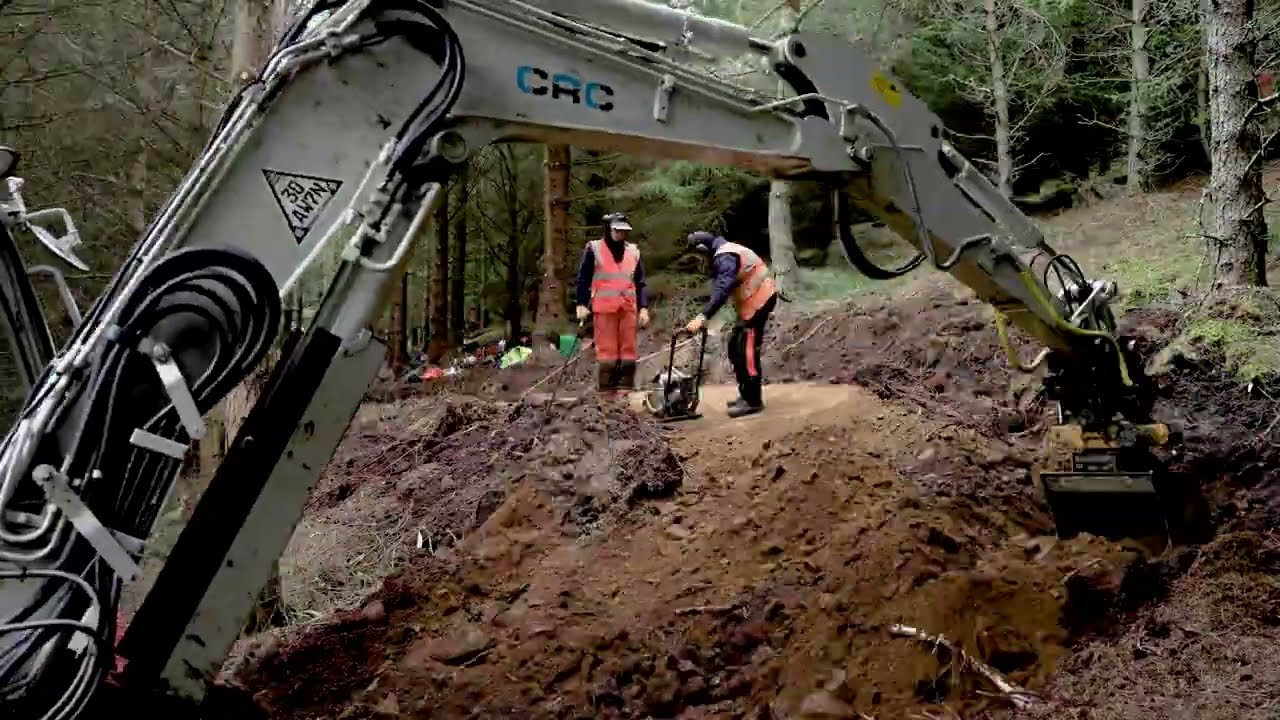 Trail-building techniques: Machine Build