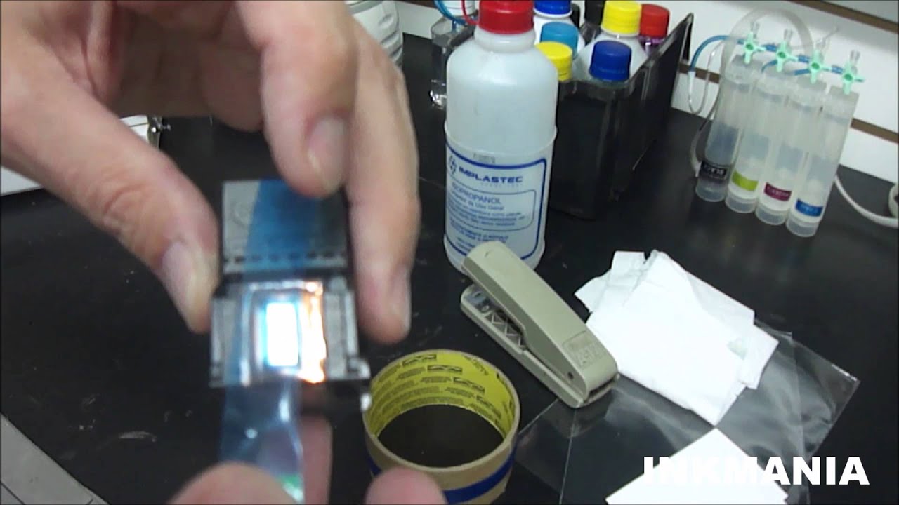 Como Embalar o cartucho de tinta com fita bluetape e clips corretamente